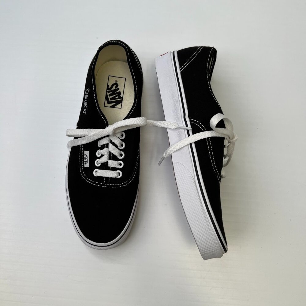 Vans Women Shoe 9.5 Low Top Lace Athletic Sneaker Skate Canvas Cat Hype Core No